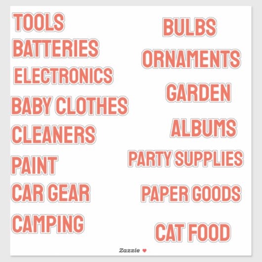 Red Garageカスタマイズ可能なビニールシールの整理 シール (シート)