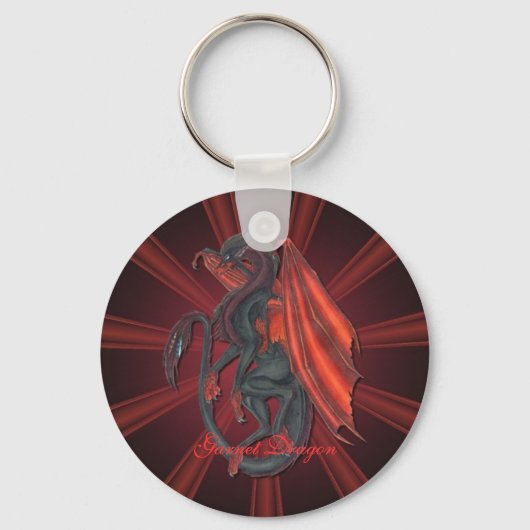 Red Garnet Dragon Key Chain キーホルダー (正面)