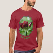 Red Gentian Flower In Bloom Personalized Tシャツ (正面)