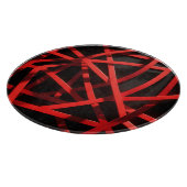 Red Geometric Abstract Chaos カッティングボード (角)