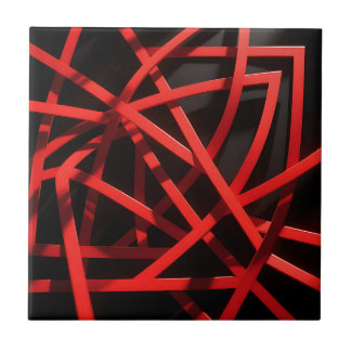 Red Geometric Abstract Chaos タイル