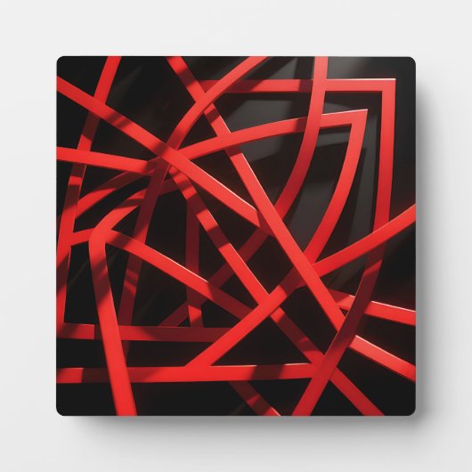 Red Geometric Abstract Chaos フォトプラーク (正面)