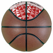 Red Geometric Daddy Happy Father's Day Photo バスケットボール (右)