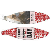 Red Geometric Daddy Happy Father's Day Photo バスケットボール (パネル)