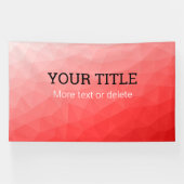 Red geometric mesh Triangle custom text 横断幕 (横)