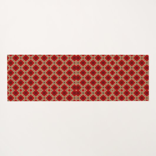 Red geometric pattern tie shown vertically  ヨガマット (裏面(横))