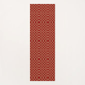 Red geometric pattern tie shown vertically  ヨガマット (正面)