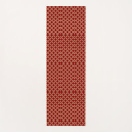 Red geometric pattern tie shown vertically  ヨガマット