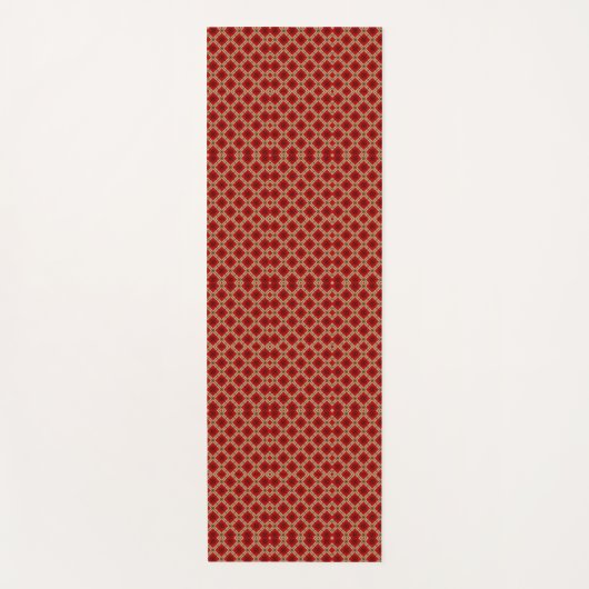 Red geometric pattern tie shown vertically  ヨガマット (正面)
