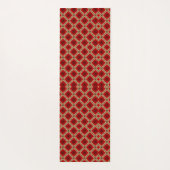 Red geometric pattern tie shown vertically  ヨガマット (裏面)