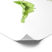 red geranium watercolour flowers  ポスター (角)