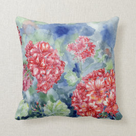「Red Geraniums II」装飾用クッション クッション