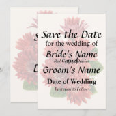 Red Gerbera Daisies セーブザデート (正面/裏面)