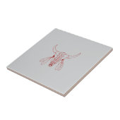 Red Ghost Dance Buffalo gray small tile タイル (側面)
