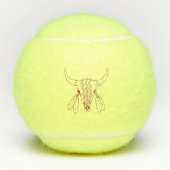 Red Ghost Dance Buffalo line Penn tennis balls テニスボール (正面)