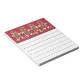 Red Gingerbread Boys Notepad ノートパッド (アングル)