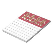 Red Gingerbread Boys Notepad ノートパッド (回転)