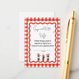 Red Gingha Baby Soda Ready to POP Diaper or Wipes  エンクロージャーカード