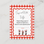 Red Gingha Baby Soda Ready to POP Diaper or Wipes  エンクロージャーカード (正面)