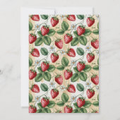 Red Gingham Berry Baby Shower 招待状 (裏面)