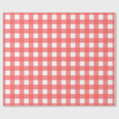 Red Gingham Check Pattern ラッピングペーパー (フラット)