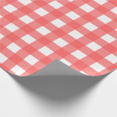 Red Gingham Check Pattern ラッピングペーパー (角)