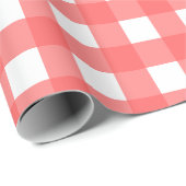 Red Gingham Check Pattern ラッピングペーパー (ロールコーナー)