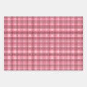 Red Gingham Checks Design ラッピングペーパーシート (正面)