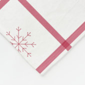 Red Gingham Christmas Pattern  フリースブランケット (角)