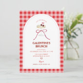 Red Gingham Galentine’s Brunch Cherry Cocktail  招待状 (スタンド正面)
