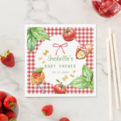 Red Gingham Holy Cannoli Baby Shower Paper Napkin スタンダードランチョンナプキン (インサイチュ)