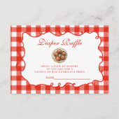 Red Gingham Meatball Diapper Raffle エンクロージャーカード (正面)