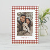 Red Gingham New Year Photo シーズンカード (スタンド正面)