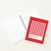 Red Gingham Plaid Notebook ノートブック (内部)