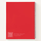 Red Gingham Plaid Notebook ノートブック (裏面)