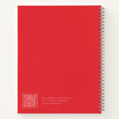 Red Gingham Plaid Spiral Notebook ノートブック (裏面)