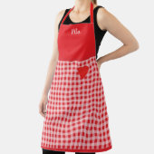 Red Gingham trimmed in Red Country Style  エプロン (インサイチュ)