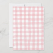 Red Gingham Watermelon Bow Summer Birthday 招待状 (裏面)