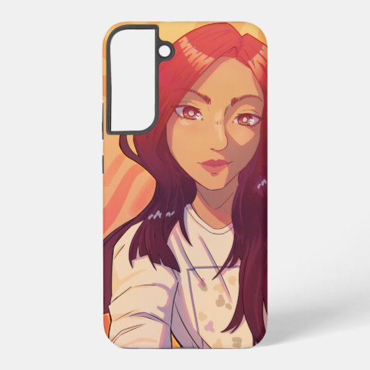 Red girl Anime Samsung Galaxyケース (裏面)