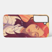 Red girl Anime Samsung Galaxyケース (裏面横)