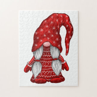 Red Girl Gnome Jigsaw Puzzle ジグソーパズル
