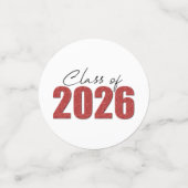 Red Glitter Class of 2026 コンフェッティ (スモール正面)