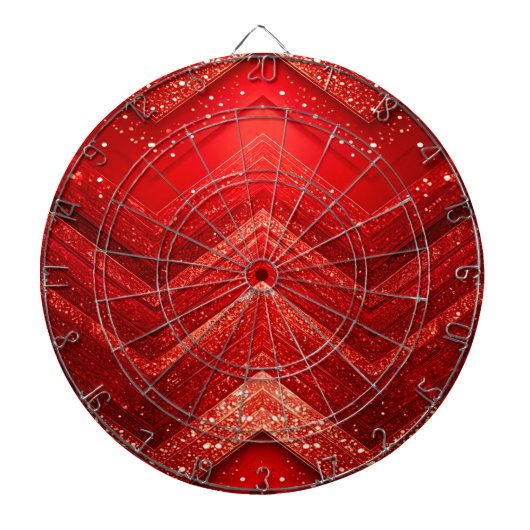 Red Glitter Decorative Dartboard ダーツボード (正面)