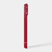 Red Glitter Drip カスタムテキストまたは名前 iPhone 15 15ケース (右側面)