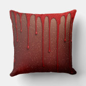 Red Glitter Dripping クッション (裏面)