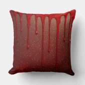 Red Glitter Dripping クッション (正面)