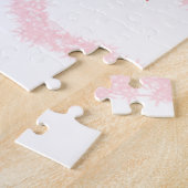 Red glitter lines happy Valentine's day spiral nam ジグソーパズル (側面)