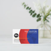 Red Globe Layers Silver Truck Logisticsドライバ 名刺 (スタンド正面)