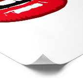 Red glossy lips ポスター (角)
