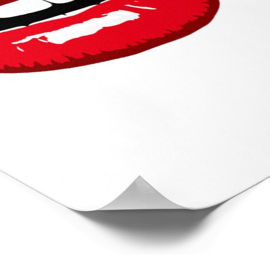 Red glossy lips ポスター (角)